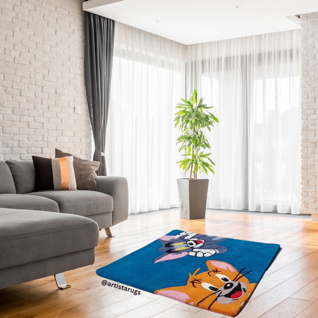 Rugs aerial view of living room