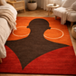 Rug with a silhouette design in a bedroom setting