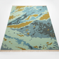 Camouflage-patterned rug on a white background