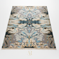 Rug with a geometric pattern on a white background
