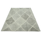 Geometric patterned rug on a white background