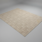Beige woven mat on a gray background