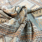 Close-up of patterned fabric with geometric design