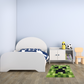 Vibrant colored gaming rug with white theme