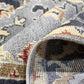 Close-up of a patterned rug with geometric design