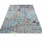 Decorative rug with a floral pattern on a white background