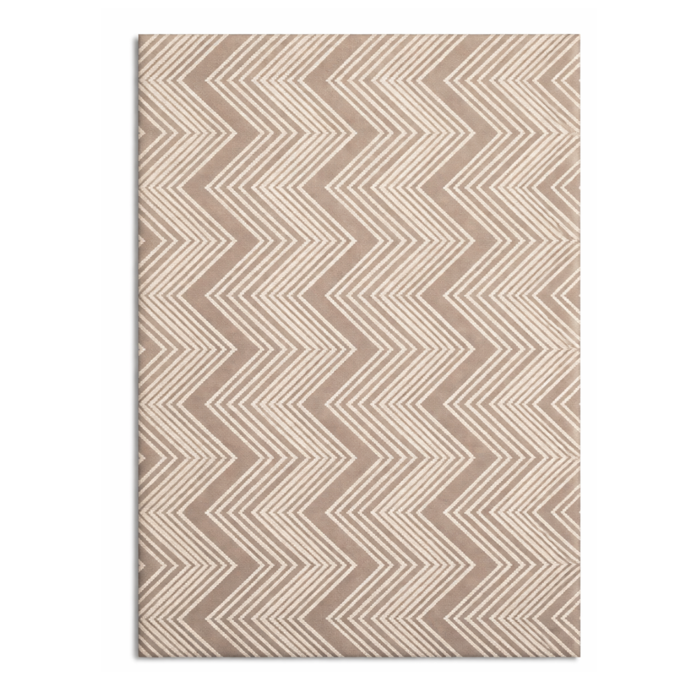 Rug with chevron pattern on a white background