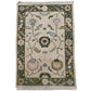 Decorative rug with floral patterns on a white background