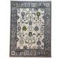 Decorative rug with intricate patterns on a white background