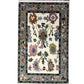 Decorative rug with floral patterns on a white background