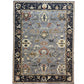 Decorative area rug with intricate patterns on a white background