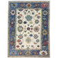 Decorative rug with intricate patterns on a white background