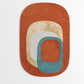 Rug with geometric design on a white background