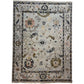 Decorative rug with intricate patterns on a plain background