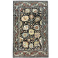 Decorative rug with intricate patterns on a white background