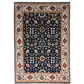Decorative rug with intricate patterns on a white background