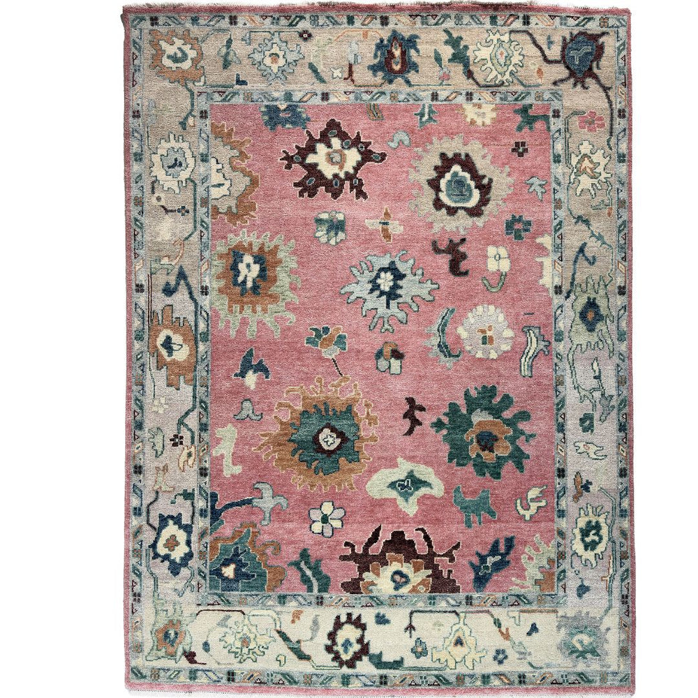 Decorative rug with intricate patterns on a white background