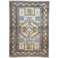 Decorative rug with geometric pattern on a white background