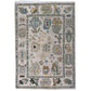 Decorative rug with geometric pattern on a white background