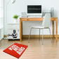 Red Sneaker slogan rugs