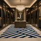 The Sapphire Maze Rug