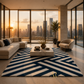 The Sapphire Maze Rug