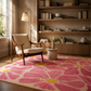 Raspberry Daisy Meadow Rug
