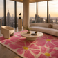 Raspberry Daisy Meadow Rug