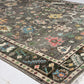 Decorative rug with intricate patterns on a white floor