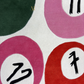 Colorful circular patterns with black text on a white background