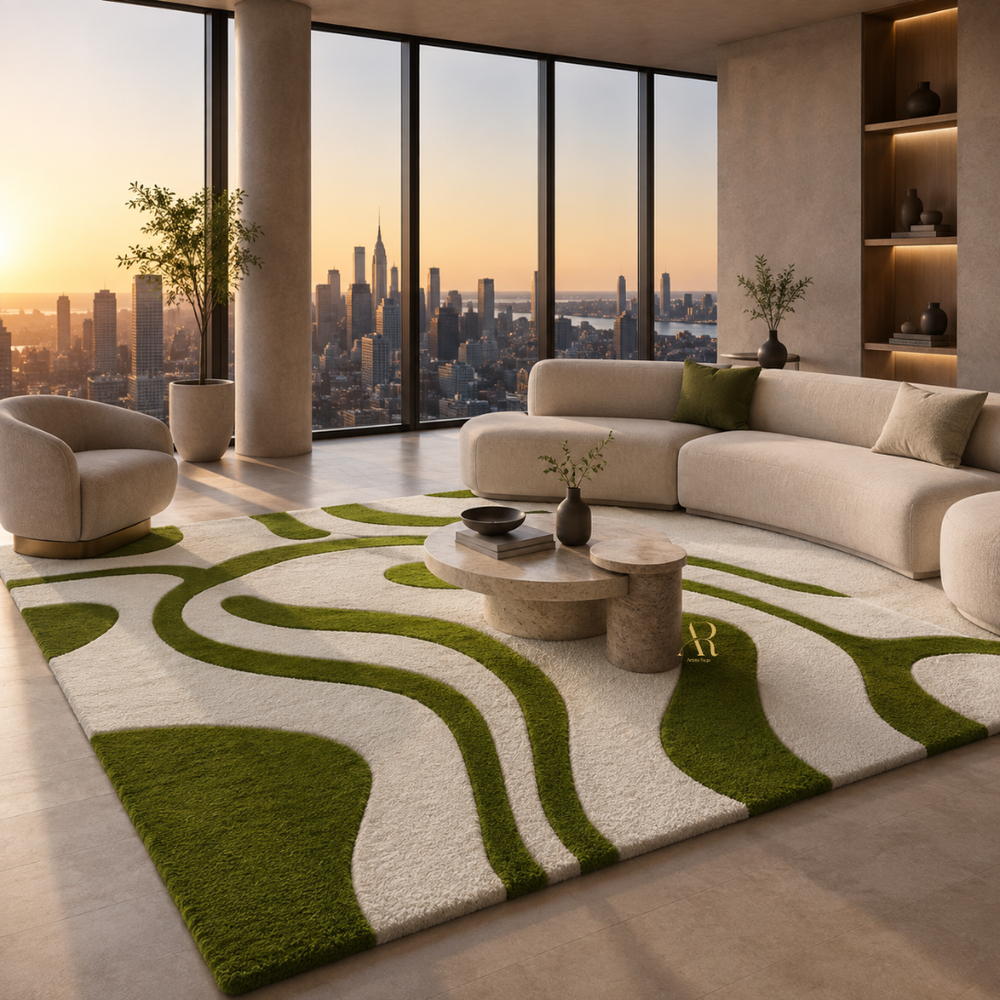 The Verdant Swirl Rug
