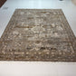 Patterned rug on a white floor