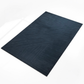 Dark blue rectangular rug on a white background
