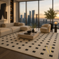 Monochrome Gird Rug