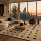 Monochrome Gird Rug