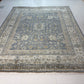 Patterned rug on a white floor