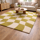 Lime Mirage Grid Rug
