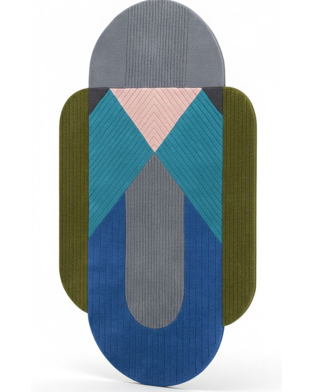 Colorful insole with geometric pattern on a white background