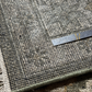 Textured fabric with a label on a woven pattern