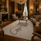 Luxurious living room with classical furniture and decor