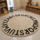 Nordic ABC Round Rug
