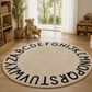 Nordic ABC Round Rug