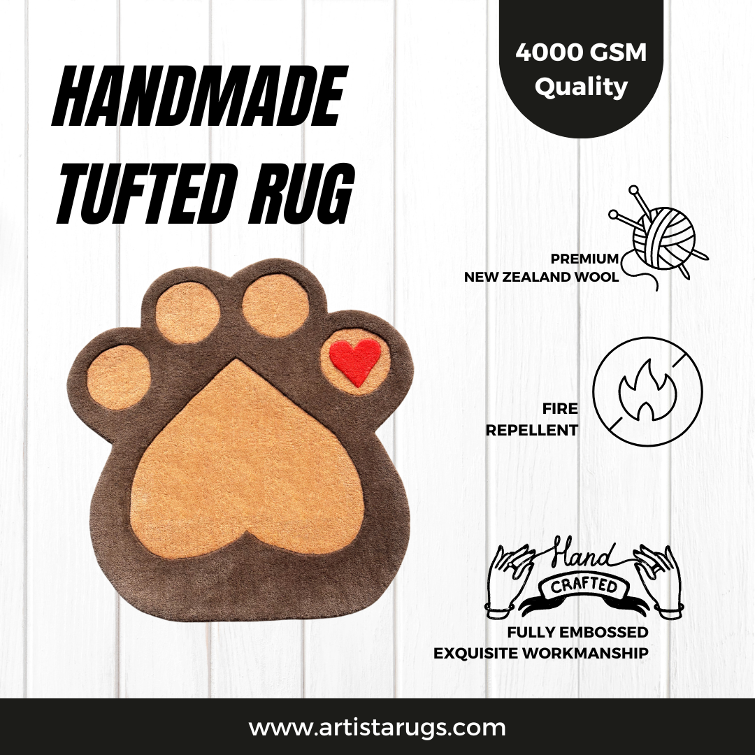 Custom Pet Paw Rug $20/sqft – Artista Rugs